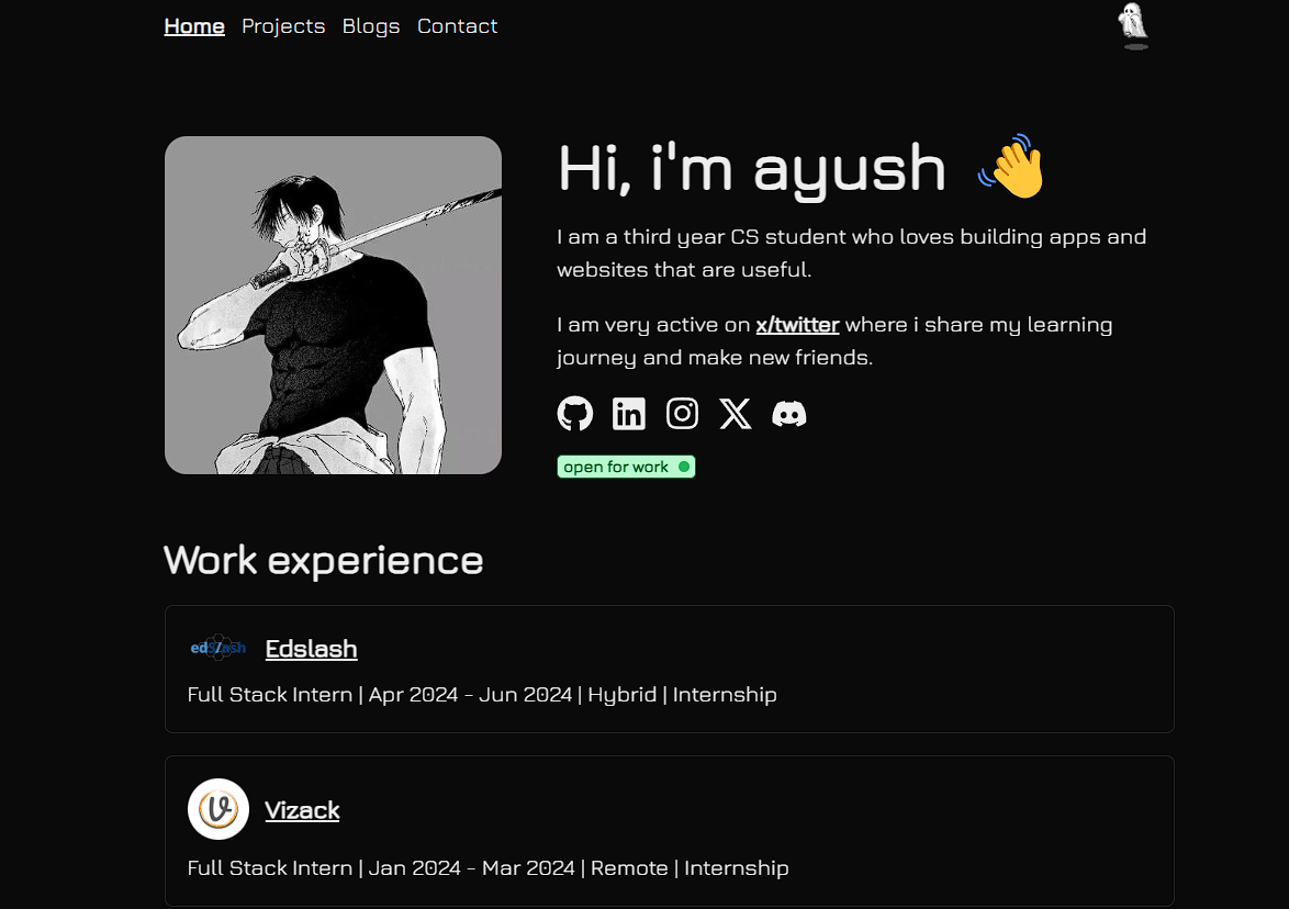 Ayush's Portfolio